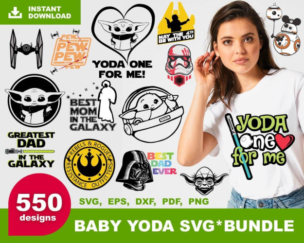 Baby Yoda SVG Bundle 500+