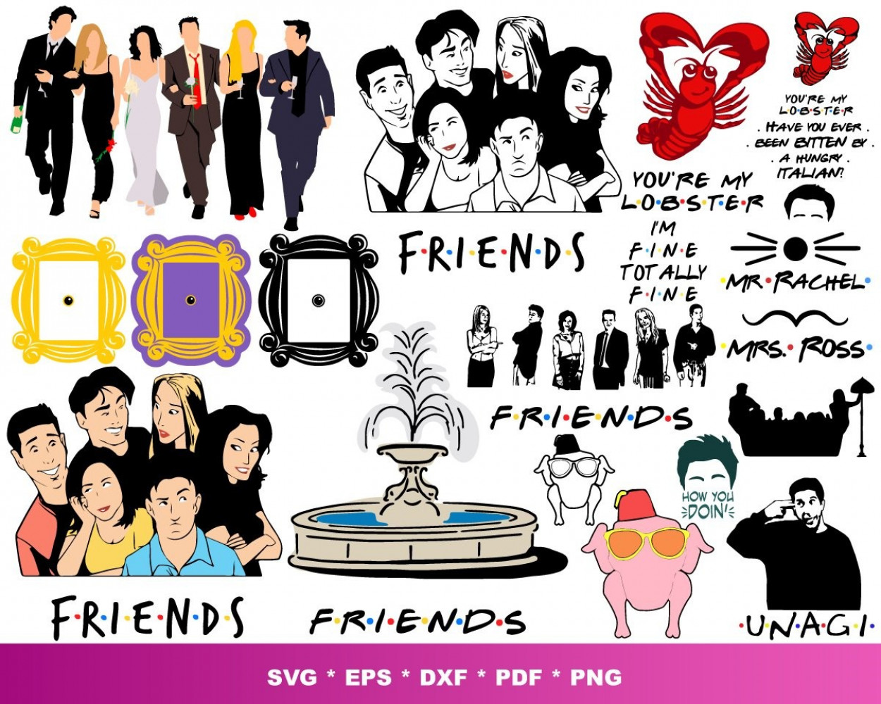 Friends TV Show SVG 1000+ Bundle, Friends Cricut, Friends Clipart