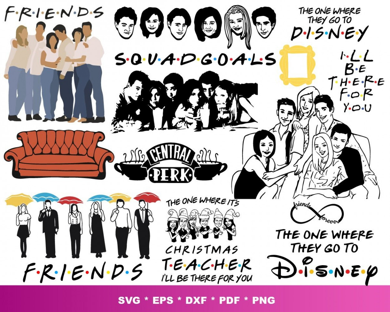 Friends TV Show SVG Bundle 1000+ SVG, PNG, DXF, PDF 1.0