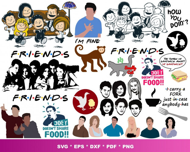 Friends TV Show SVG Bundle 1000+