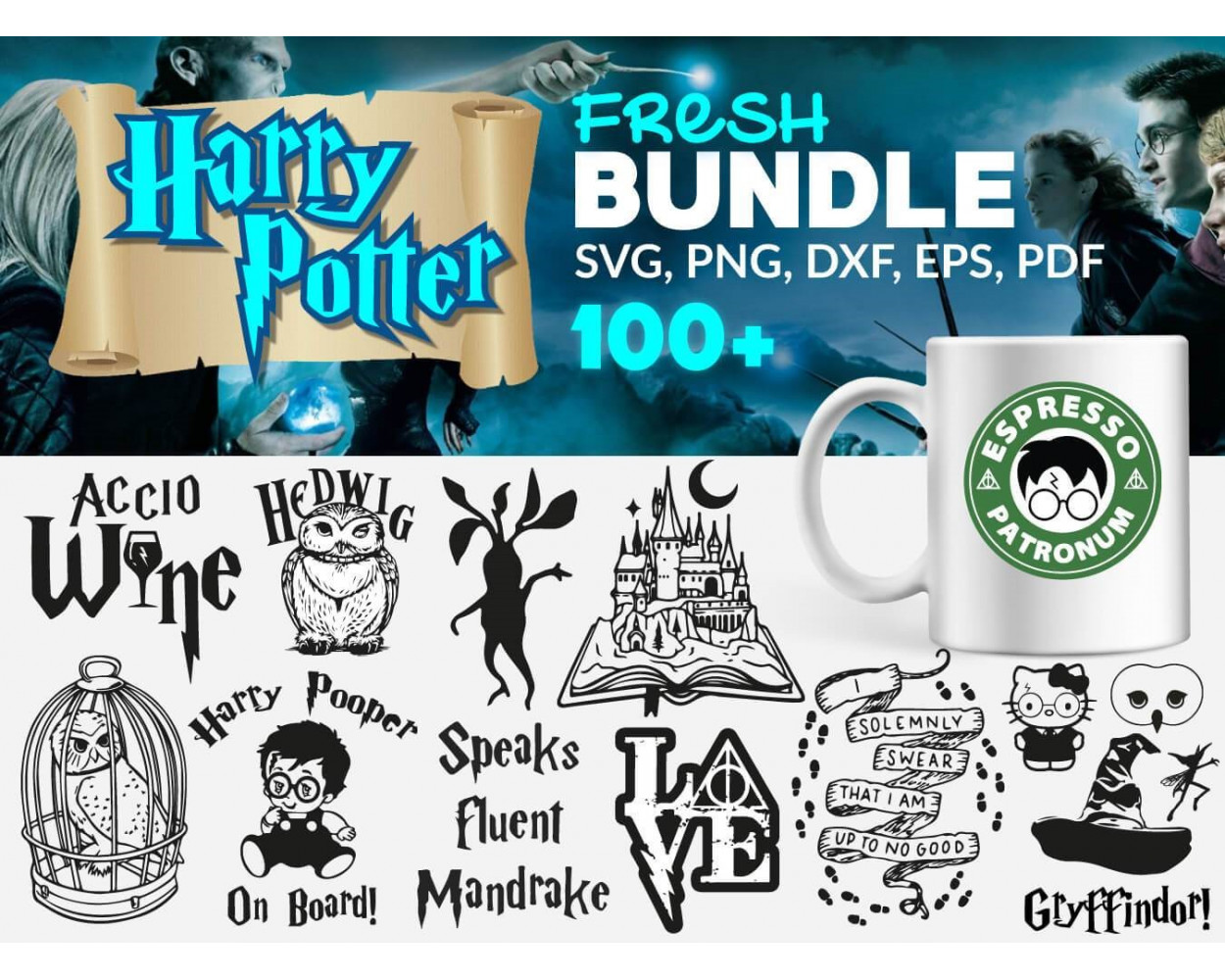 Harry Potter SVG Bundle: Unleash the Magic with Endless Creative Possibilities