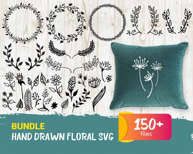 Floral Illustrations SVG Bundle 150+