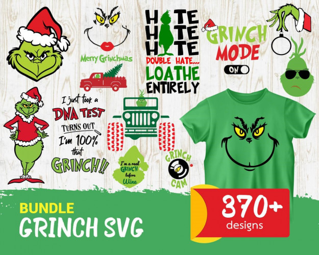 Grinch SVG Bundle 370+