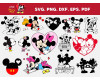 Mickey and Minnie SVG Bundle 70+