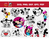 Mickey and Minnie SVG Bundle 70+