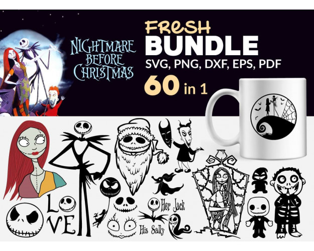 Nightmare Before Christmas SVG Bundle 60+