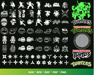 Ninja Turtles SVG 1000+ Bundle, Ninja Turtles Cricut, Ninja Clipart