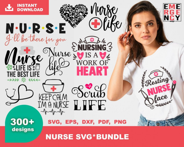 Nurse SVG Bundle 300+