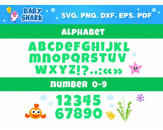 Baby Shark Party SVG Bundle 3+