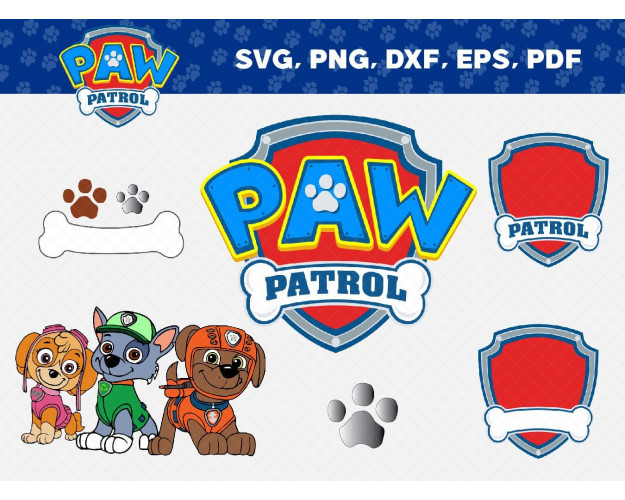 Paw Patrol SVG Bundle, Birthday, Paw Svg, Characters Svg, Paw Patrol, Paw Patrol Birthday