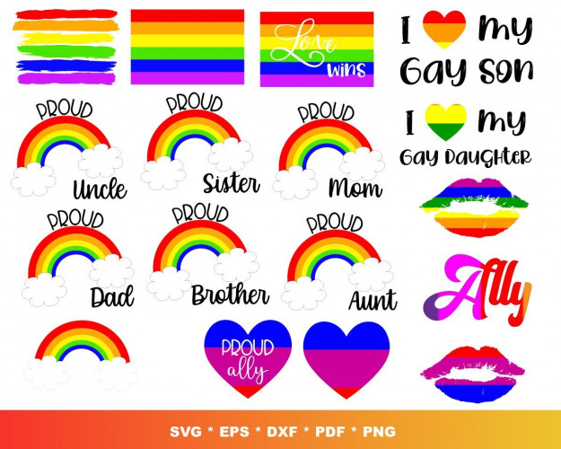 Rainbow SVG Bundle 100+
