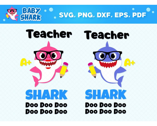 Baby Shark School SVG Bundle 14+