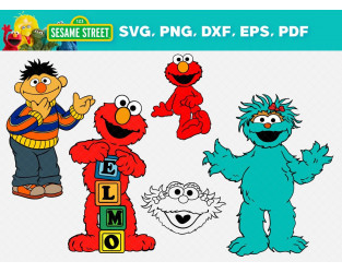 Cookie Monster - 1st Birthday Bundle - Sesame Street - SVG Cut Files