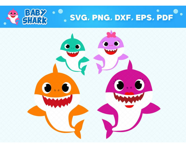 Shark Family SVG Bundle  35+