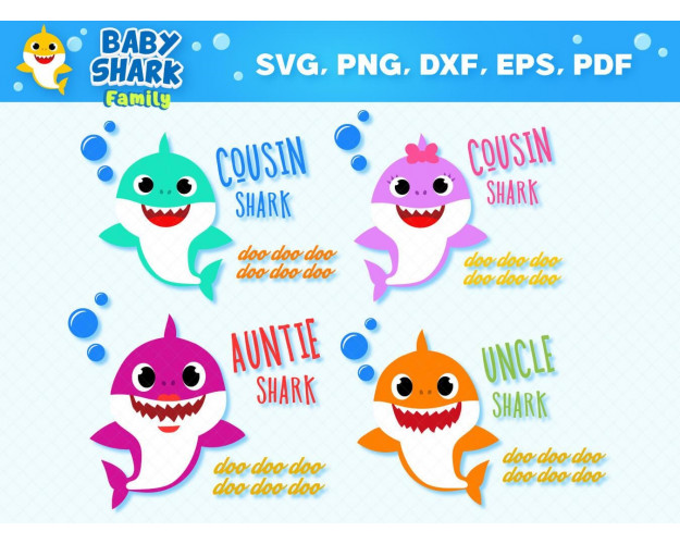 Shark Family SVG Bundle 15+