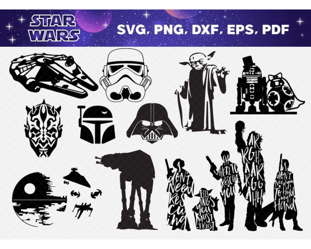 Star Wars SVG Bundle 60+