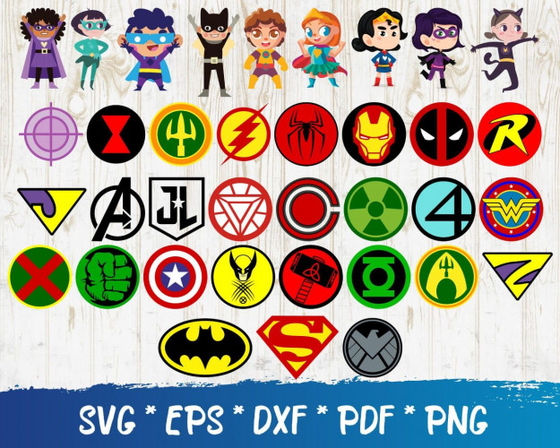 Super Heroes SVG Bundle 500+