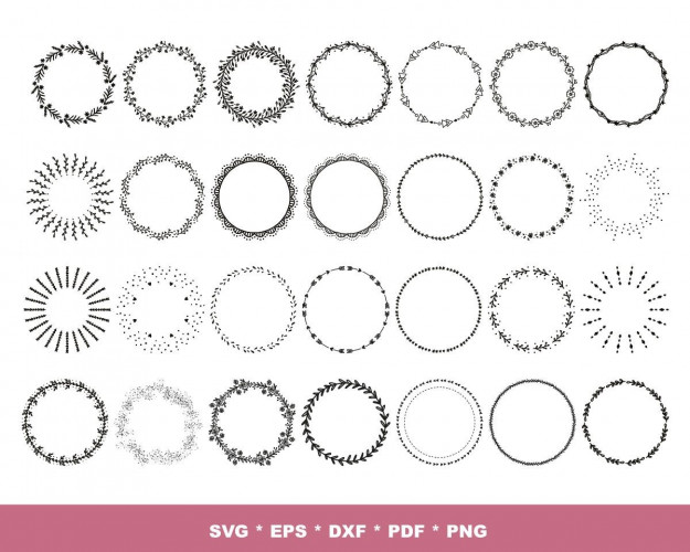 Wreaths And Circles SVG Bundle 100+