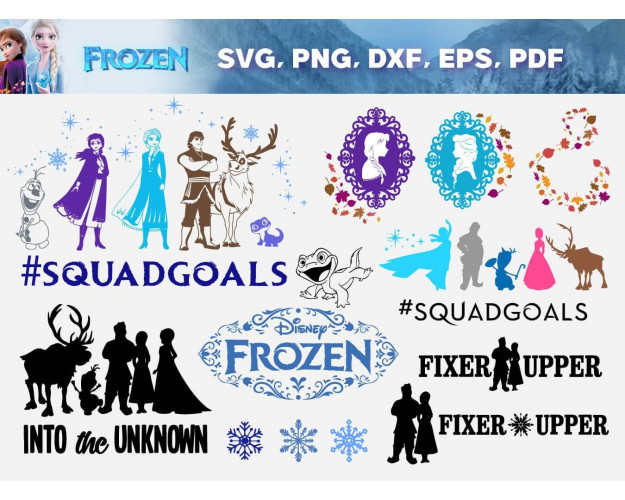 Frozen SVG Bundle, Frozen Cricut Designs, Frozen Clipart, Digital Frozen SVG, SVG Cut Files Frozen