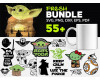 Baby Yoda SVG Bundle 55+
