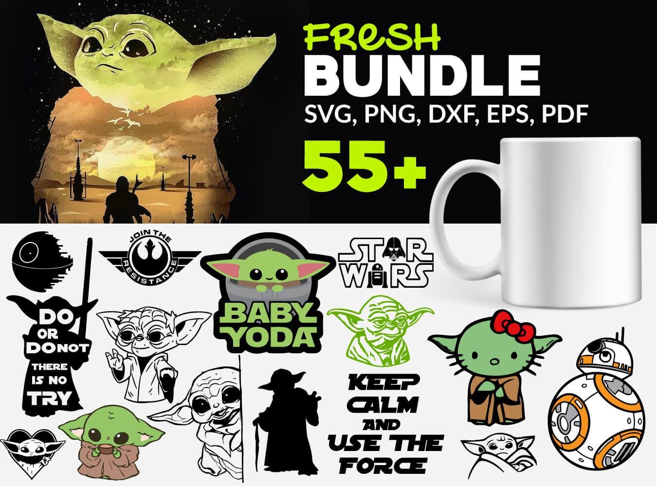 Baby Yoda Bundle SVG, Cricut, Clipart, PNG, Vector – PimpYourWorld