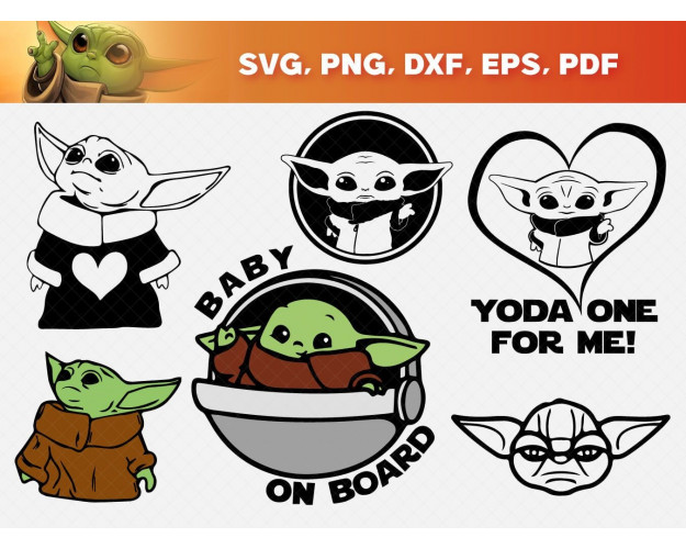 Baby Yoda SVG Bundle 22+