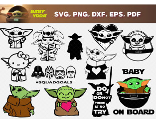 Cute Baby Yoda SVG