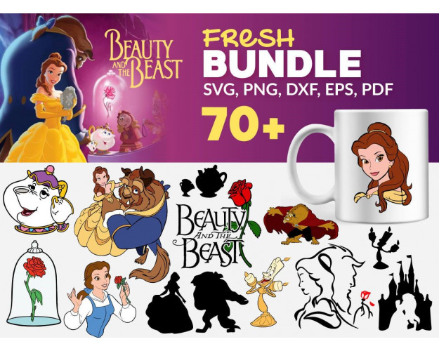 Beauty And TheBeast SVG Bundle 70+