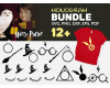 Harry Potter Monogram SVG Bundle 12+