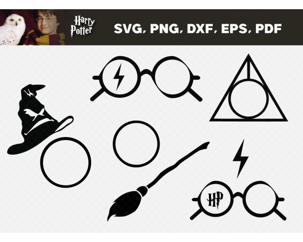 Harry Potter Monogram SVG Bundle 12+