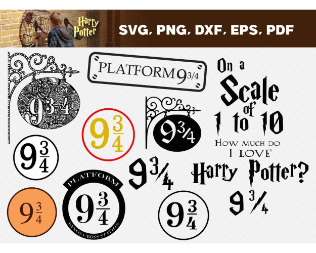 Harry Potter Platform SVG Bundle 16+