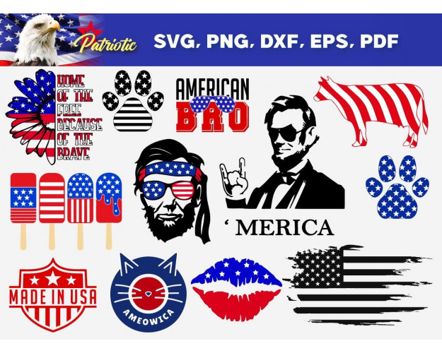 Patriotic SVG Bundle 230+