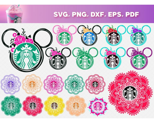 Starbucks SVG Bundle, Gifts for Coffee Lovers, Personalized Drinkware,Coffee Shop Decor, High-Quality