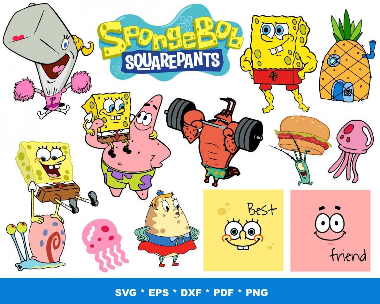 Spongebob Svg 1500 Bundle Spongebob Cricut Spongebob Clipart 6641