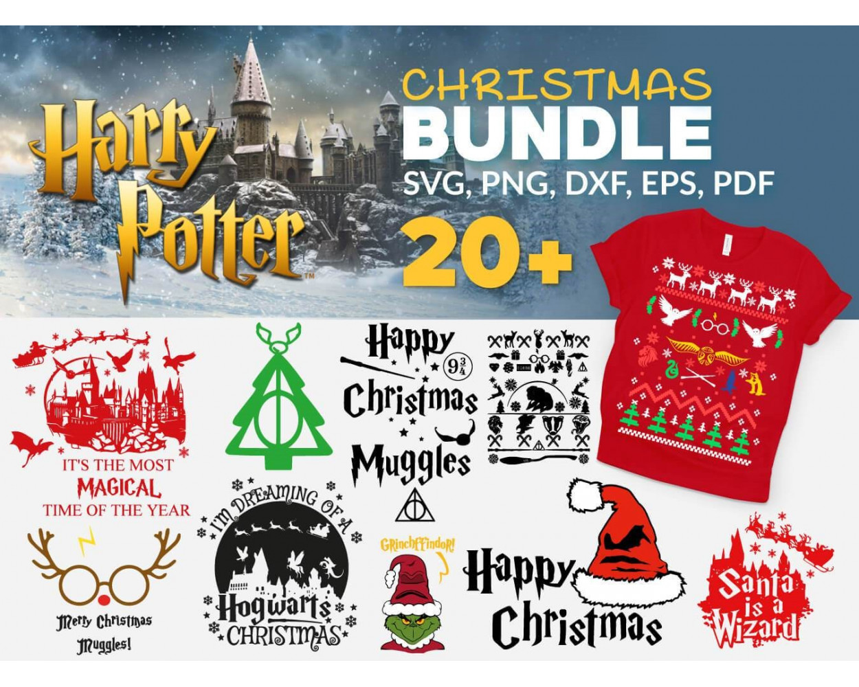 Embrace the Magic of Harry Potter with Free Christmas SVGs