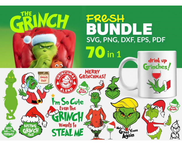 Grinch SVG Bundle 70+