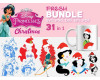 Disney Princess Christmas SVG Bundle 31+