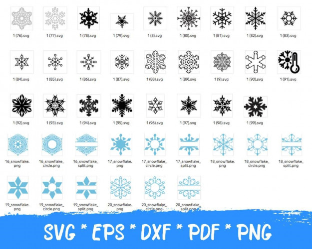Snowflakes SVG Bundle 200+