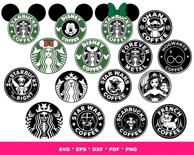 Starbucks SVG Bundle, Cold Cup Svg, Starbucks Cup Svg, Starbucks Cup Wrap, Starbucks Full Wrap, Svg Files For Cricut