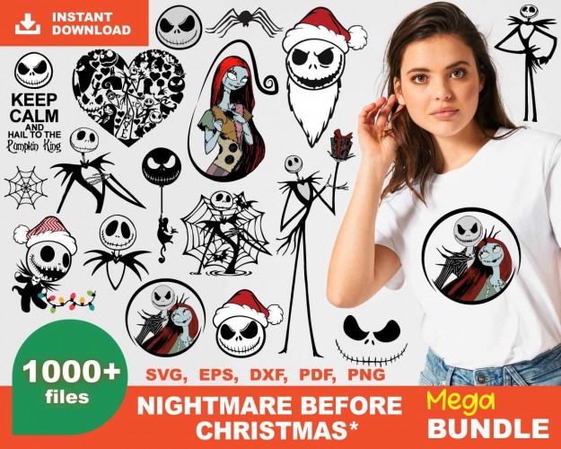 Nightmare Before Christmas SVG Bundle 1000+