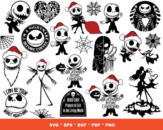 Nightmare Before Christmas SVG Bundle 1000+