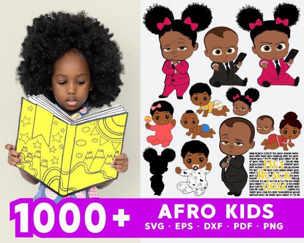 Afro Kids SVG Bundle 1000+