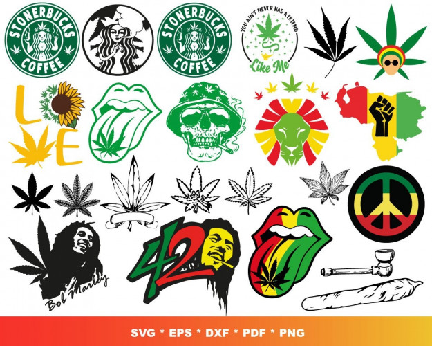 Cannabis Svg, Weed Svg, 420 Svg, Smoking Weed Svg, Smoking Joint Svg, Stoner Svg, Rasta, Reggae