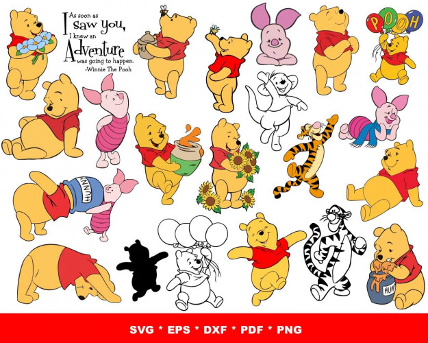 Classic Pooh, Winnie The Pooh, Winnie The Pooh Png, Pooh Svg, Winnie The Pooh Svg, Tigger Svg, Pooh Bear Svg, Eeyore Svg