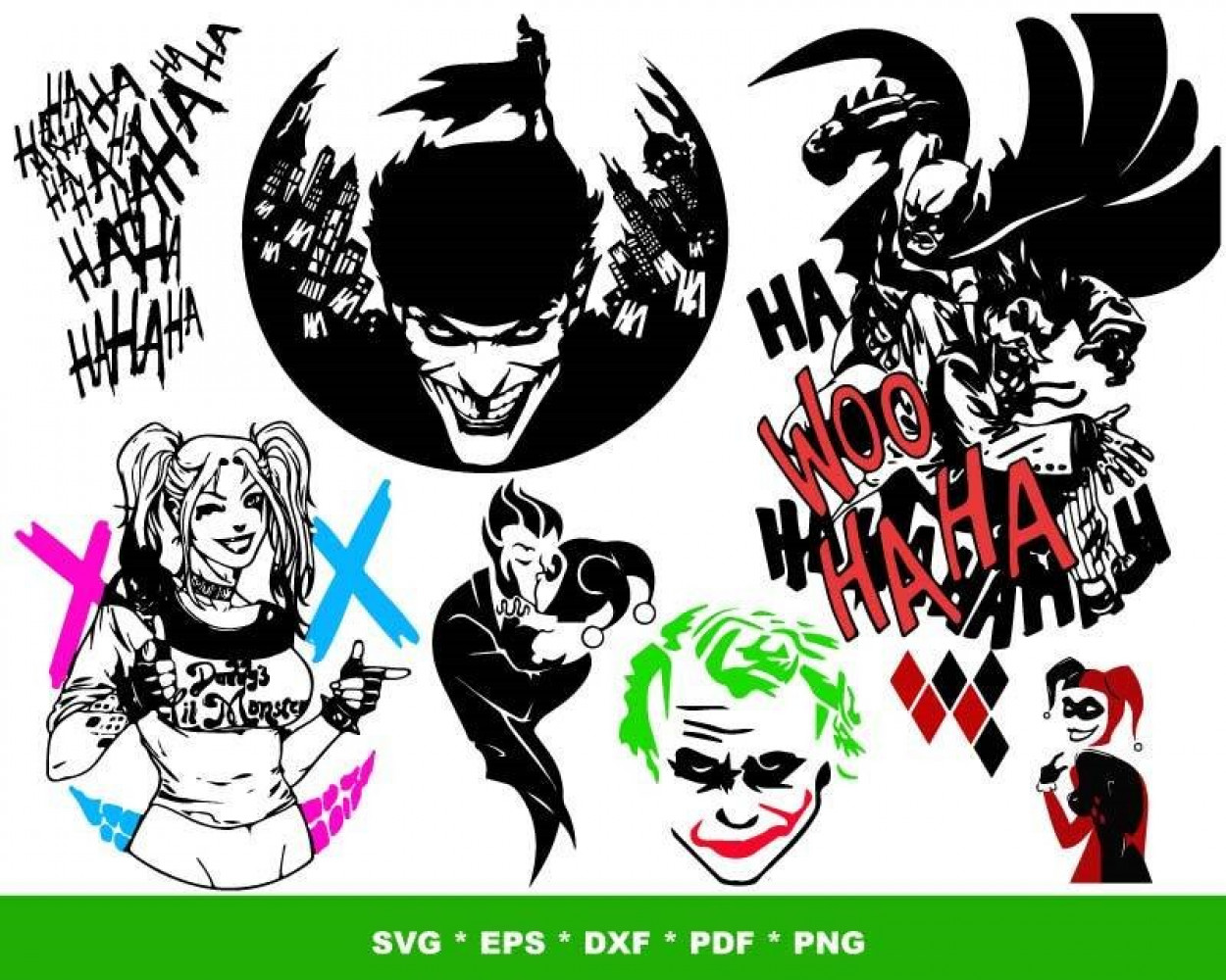 Joker Svg Darkly Creative Crafts High Quality Svg Files Chaotic Designs Joker Home Decor Dc 