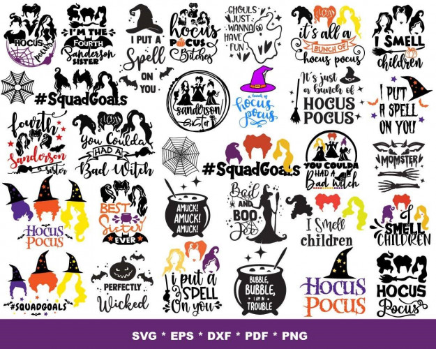 Hocus Pocus SVG Bundle, Cut File, Halloween Shirt, Sanderson Sisters, Witch Svg