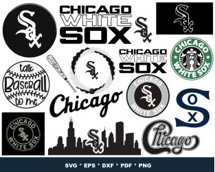 MLB Chicago White Sox Team SVG Digital File, Baseball