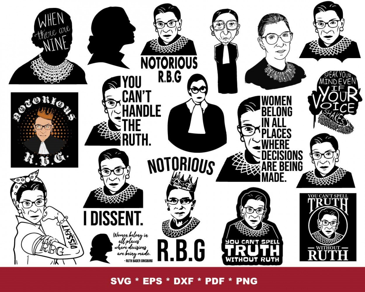 RBG SVG 150+ Bundle, RBG Cricut, RBG Clipart