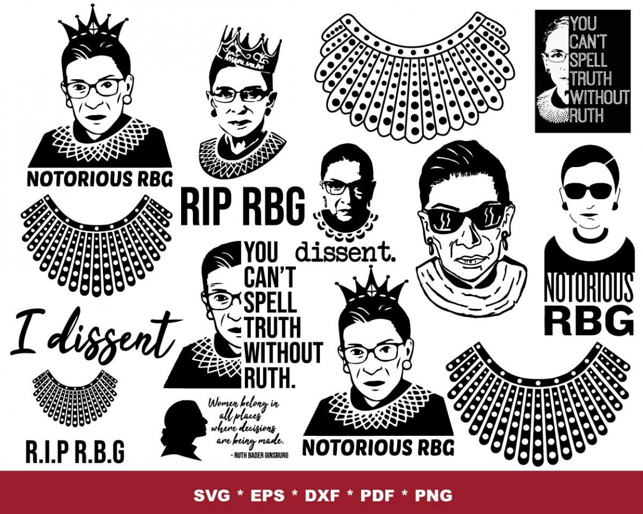 RBG SVG 150+ Bundle, RBG Cricut, RBG Clipart