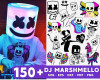 DJ Marshmello SVG Bundle 150+